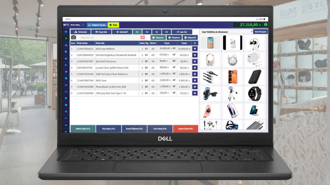 Cep telefonu mağazası barkod sistemi