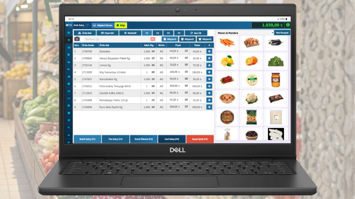 Manav mandıra satış sistemi