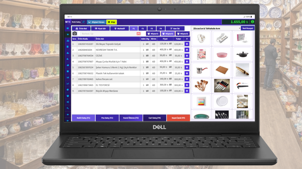 Züccaciye satış sistemi